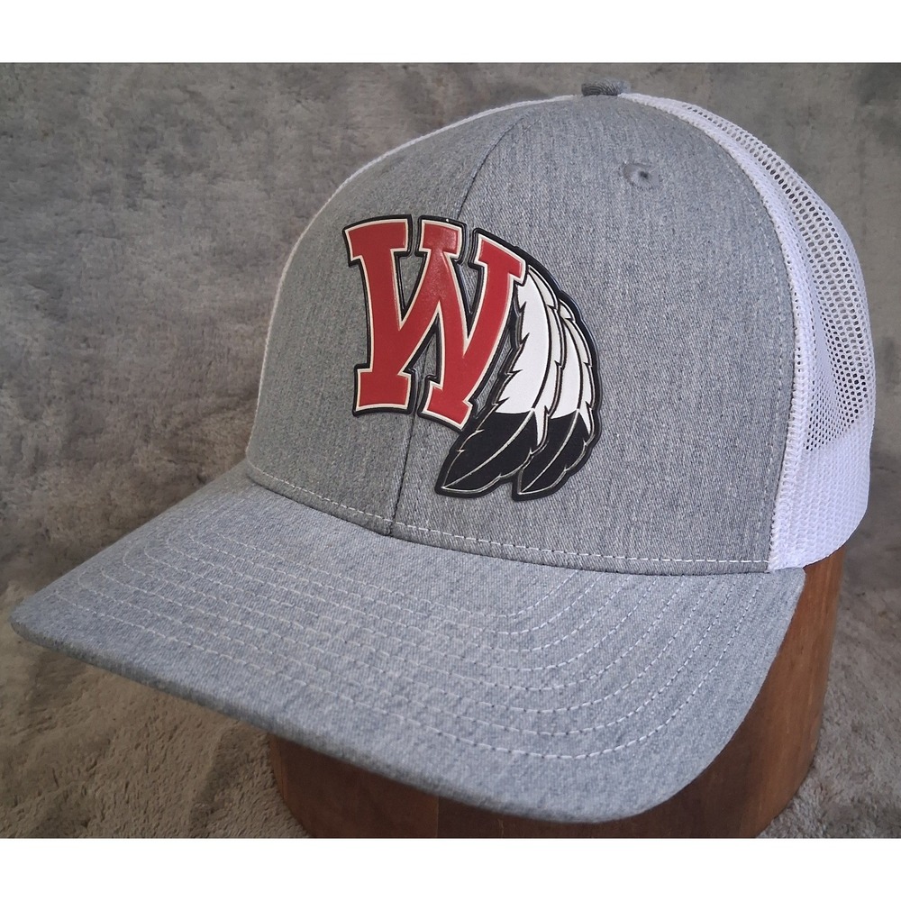 Wamego Red Raiders Hat High School Kansas USD 320 Gray Trucker Snapback Cap